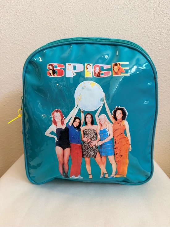 Vintage Spice Girls Teal Vinyl Backpack 1997 Spiceworld 90s Merch Rare main image 6